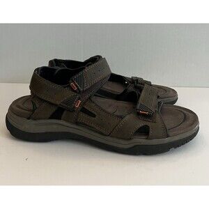 Earth Spirit Sandals Mens Brown Brett Active Strappy Faux Leather SZ US 10 EU 43